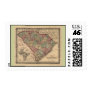 1865 South Carolina Map Postage