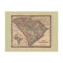 1865 South Carolina Map postcards by ZephyrusBooks 1865 South Carolina Map postcards