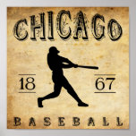 1867 Chicago Illinois Baseball Print
