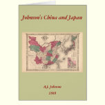 1868 Map - Johnson's China and Japan cards