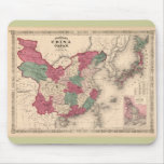1868 Map - Johnson's China and Japan mousepads