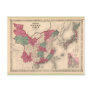 1868 Map - Johnson's China and Japan Postcards