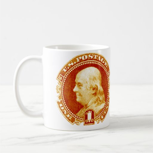 1869 Benjamin Franklin Stamp Coffee Mug