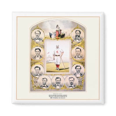 1869 Red Stockings Refrigerator Magnets by RichardBrowne