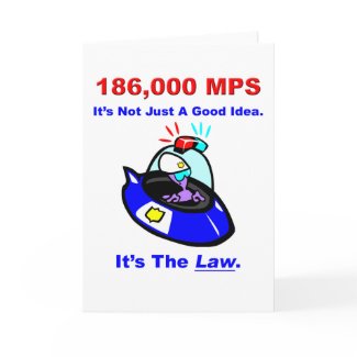 186,000 MPS Greeting Card card