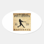 1870 Portsmouth Ohio Baseball Oval Stickers