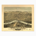 1870 Saint Peter, MN Birds Eye View Panoramic Map posters