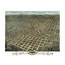1871 Panoramic Map Birds Eye View of Atlanta, GA posters