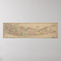 1873 Map of Long Island, New York Print