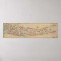 1873 Map of Long Island, New York Print