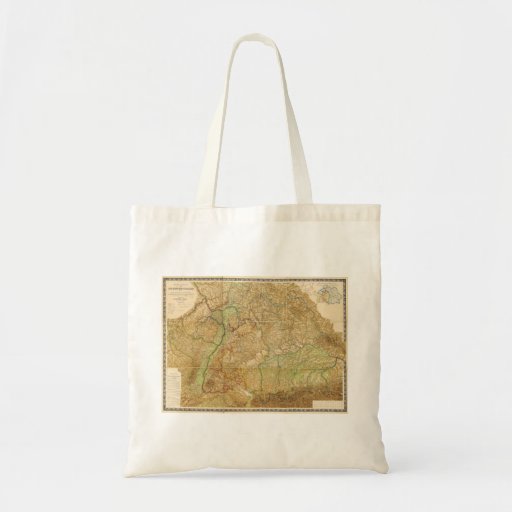 1875 Map of South West Germany Bag
