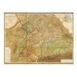 1875 Map of South West Germany Postcard
