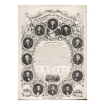 1876 Reproduction The Declaration of Independence Custom Invites