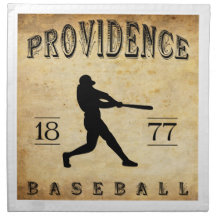 1877 Providence Rhode Island Baseball Cloth Napkins