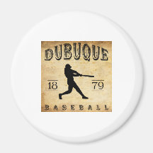 1879 Dubuque Iowa Baseball Refrigerator Magnet
