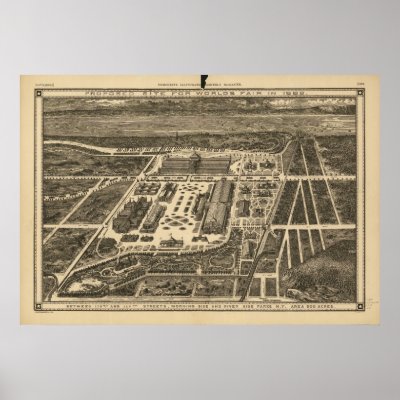 1879 New York Proposed  Worlds Fair Panoramic Map Posters by PaperTimeMachine