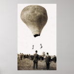 1880 Hot Air Balloon Acrobats Posters