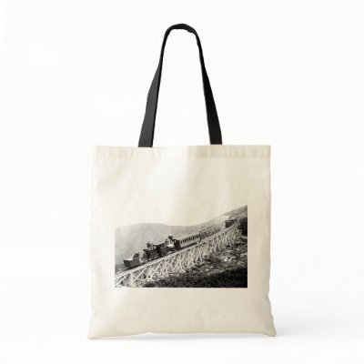 1880 Passengers trains at work Tote Bag by historicimage