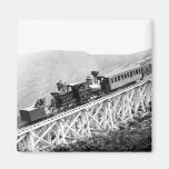 1880 Passengers trains at work Fridge Magnets