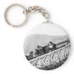 1880 Passengers trains at work Keychain