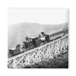 1880 Passengers trains at work Fridge Magnets