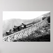 1880 Passengers trains at work Print
