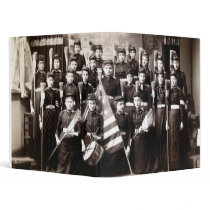 1880 Women Cadets Armed with Brooms Binders