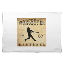 1880 Worcester Massachusetts Baseball Placemats