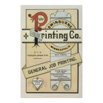1880's letterpress printing advertisement poster posters