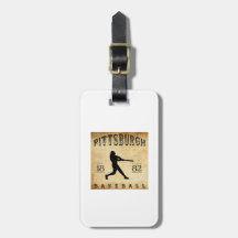 1882 Pittsburgh Pennsylvania Baseball Travel Bag Tags