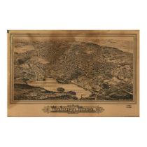 1883 Woburn, MA Birds Eye View Panoramic Map posters by PaperTimeMachine 1883 Woburn, MA Birds Eye View Panoramic Map posters