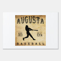 1884 Augusta Georgia Baseball Lawn Sign