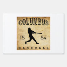 1884 Columbus Georgia Baseball Lawn Signs