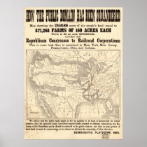 1884 Democratic Platform Political Campaign Poster