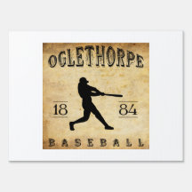 1884 Oglethorpe Georgia Baseball Signs