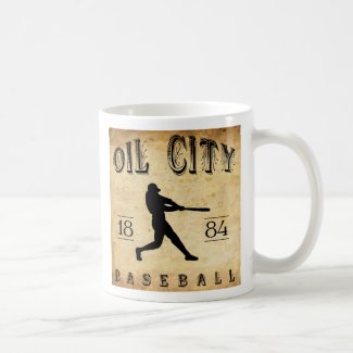 1884 Oil City Pennsylvania Baseball Classic White Coffee Mug