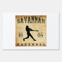 1884 Savannah Georgia Baseball Sign