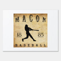 1885 Macon Georgia Baseball Signs