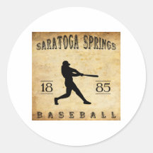 1885 Saratoga Springs New York Baseball Stickers