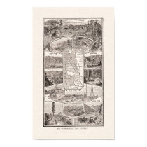 1886 Map of Monterey Bay and SF Bay Area posters