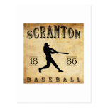 1886 Scranton Pennsylvania Baseball Postcard