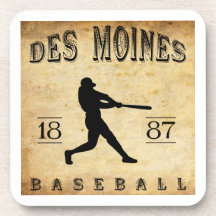 1887 Des Moines Iowa Baseball Coaster