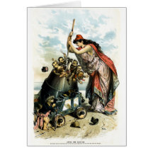 1888 Anti US Labor Party Political Cartoon Card