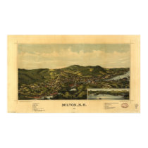 1888 Milton, NH Birds Eye View Panoramic Map posters by PaperTimeMachine 1888 Milton, NH Birds Eye View Panoramic Map posters