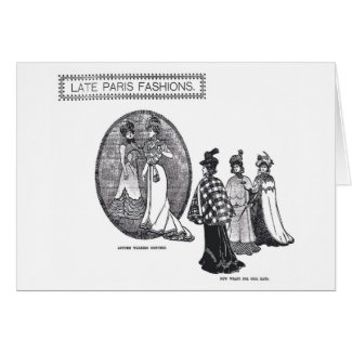 1890 Autumn Fashions from Paris Card card