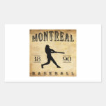 1890 Montreal Quebec Canada Baseball Rectangle Stickers