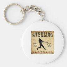 1890 Sterling Illinois Baseball Key Chain