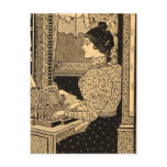 1890's Secretary at Typewriter Postcard