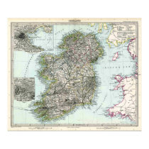 1891 Map of Ireland posters