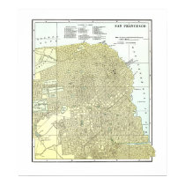 1891 Map of San Francisco - Poster posters